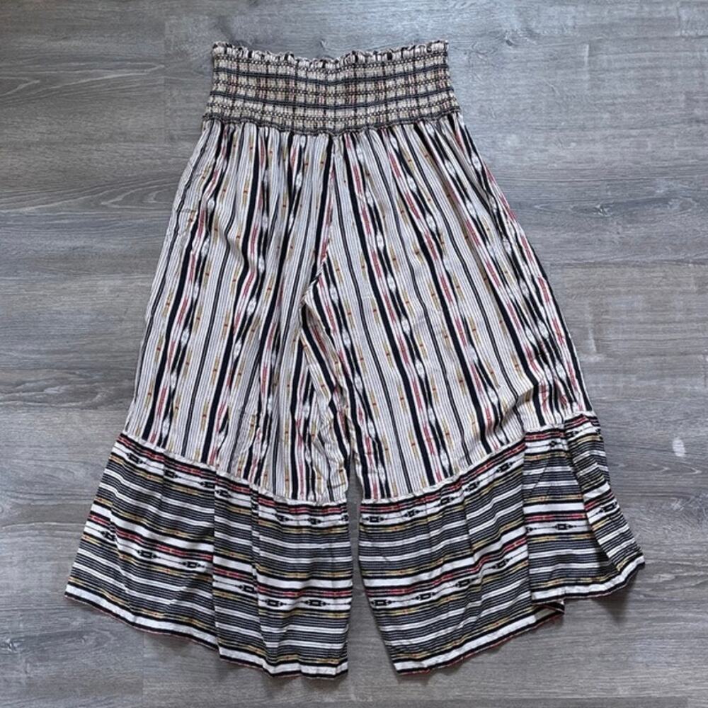 MAEVE by Anthropologie Zamirah Pants Smocked Sz LP Boho Printed Wide-Leg - Picture 5 of 8